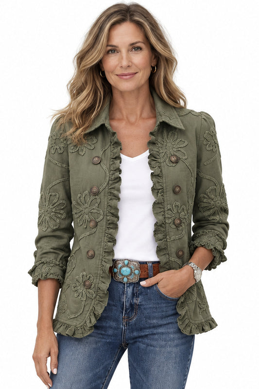 Ascensión | Chaqueta Bordada con Volantes