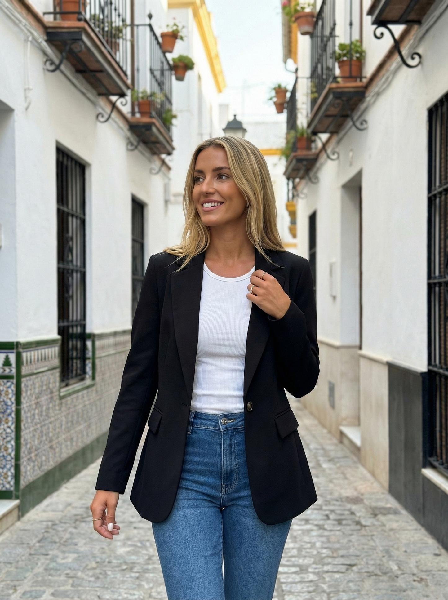 Atemporal Blazer Corte Entallado